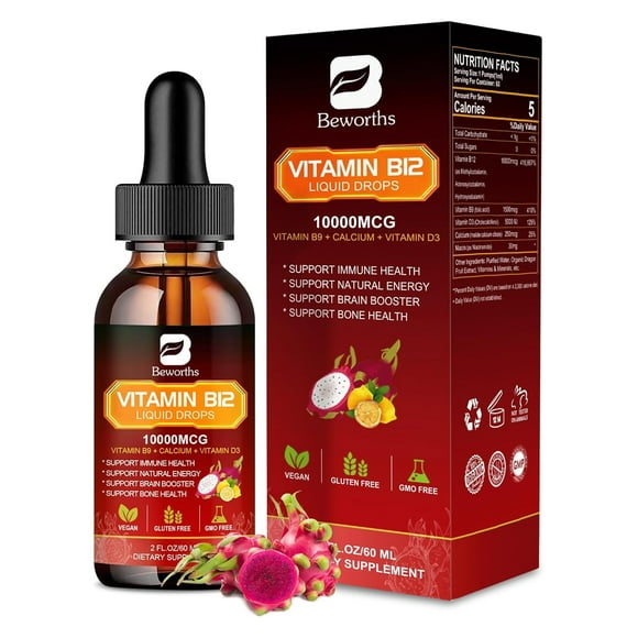 Beworths B12 Vitamina B12 Liquida Sublingual 10000mcg 60ml