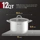 thumbnail image 2 of Stock Pot Sunhouse de acero inoxidable de 12 litros con tapa visible, 2 of 9