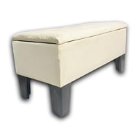 Muebles Hvm - Banqueta Baul Hvm Beige Felpa