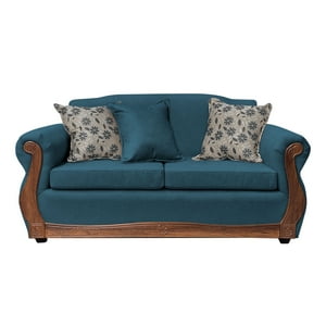 América Decora - Sofá Con Resorte Estructural Grand Santi Chenille 3 Personas Petróleo X