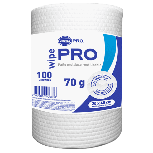 Paño Multiuso 20x40 100ureutilizable Vtx Pro