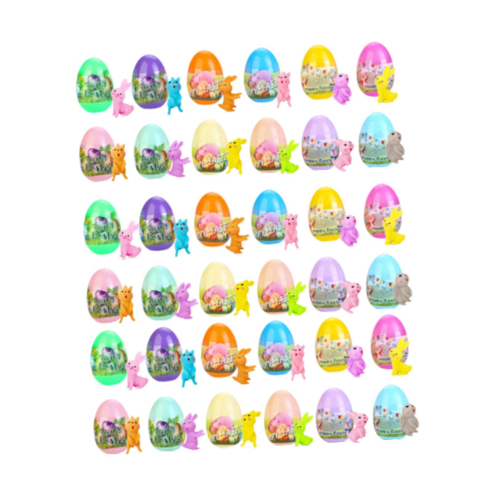 Bothyi - Huevos De Pascua Precargados Con Conejitos En El Interior Para Recompensas De Aulas Al Aire Libre Para Niños, 36 Piezas