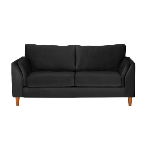 Latam Home - Sofá Milan 2C Con Resortes Pocket Tela Velvet Negro