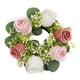 thumbnail image 3 of Centros De Mesa De Anillo De Vela Floral Artificial Para Cena Día De Acción De Gracias Rosa Oscuro Y Claro, 3 of 5