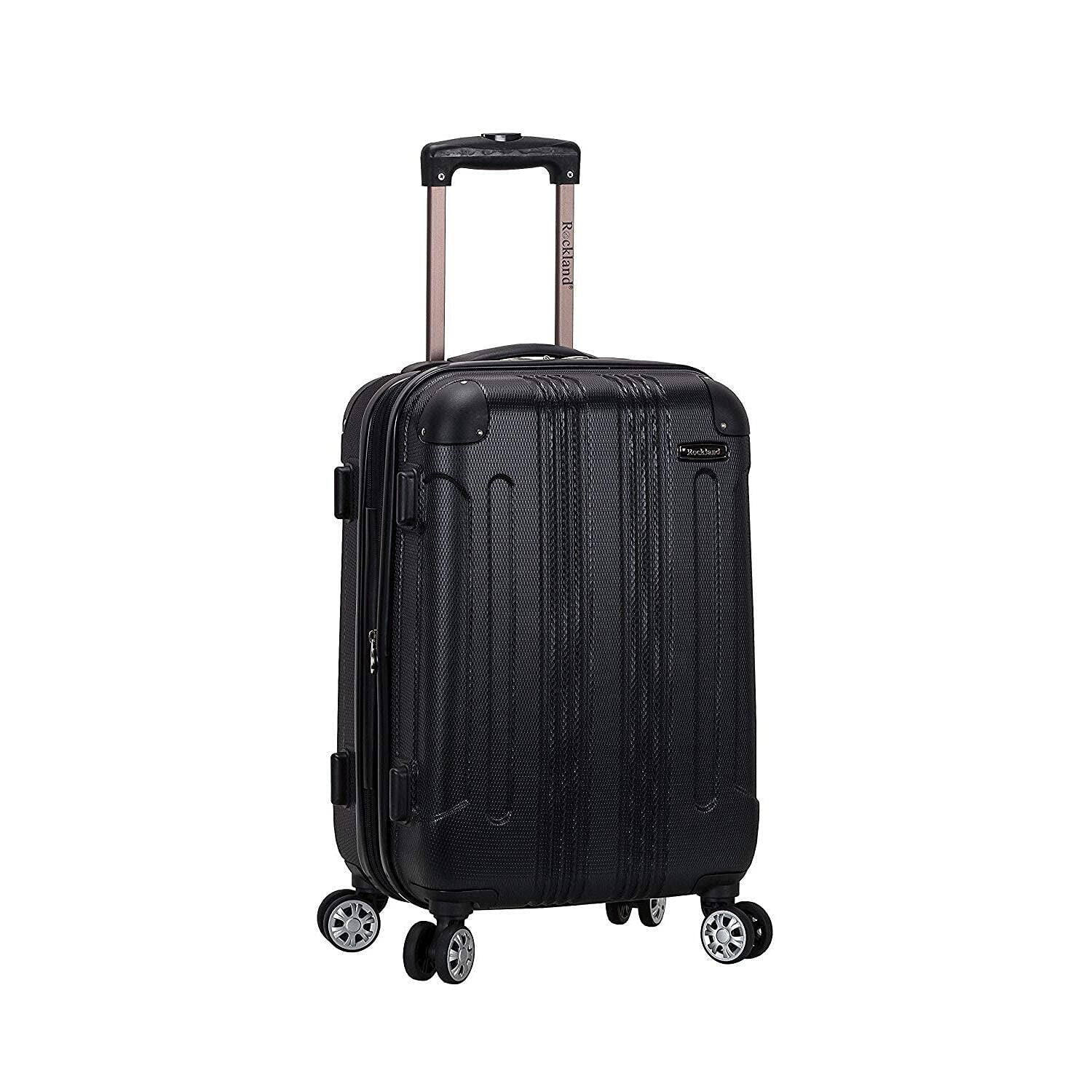 Rueda Giratoria Rígida Luggage Rockland London De 20 Pulgadas, Negra