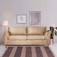 Latam Home - Sofa Milan 3C Con Resortes Pocket Cuero Kentucky Beige