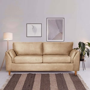 Latam Home - Sofa Milan 3C Con Resortes Pocket Cuero Kentucky Beige