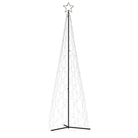 Árbol Cónico De Navidad Vidaxl, Blanco Cálido, 500 Led, 100 X 300 Cm