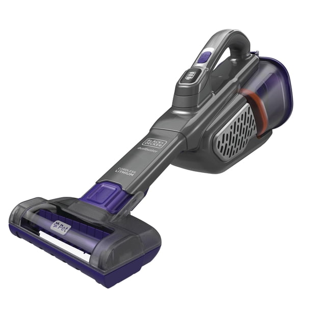 BLACK + DECKER Furbuster Aspiradora de Mano para Mascotas, sin Cable, AdvancedClean+, Gris (HHVK515JP07)