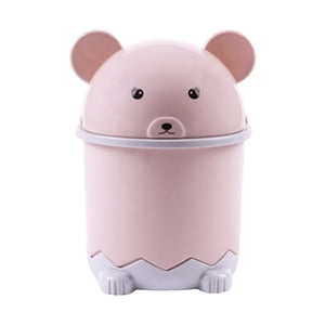 Bothyi - Cubo De Basura De Escritorio, Cubo De Basura De Mesa Compacto Para Dormitorio, Hogar, Rosa