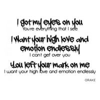 Rienda Libre Graphics - Decomural Good Girl Drake Song Lyrics Ws-34108