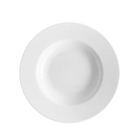 Kulsan - Set De 6 Platos Melamina Hondo Borde Grueso Blanca 23 Cm Línea Clásica