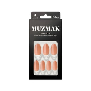 Muzmak - - Uñas Press On Royal Milktea Almond 36 U.