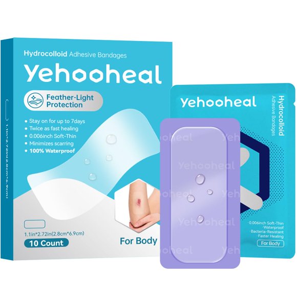 Vendajes yehooheal 10 unidades impermeables 2,8 cm x 6,9 cm