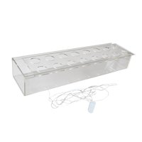 Magideal - Jarrón De Acrílico Transparente Para Flores, Contenedor Para Flores, Maceta Rectangular Larga, Jarrón De Arte Moderno Para Sala De Estar, Dormitorio, Decoración De Fiestas 40Cmx10Cmx6.5Cm