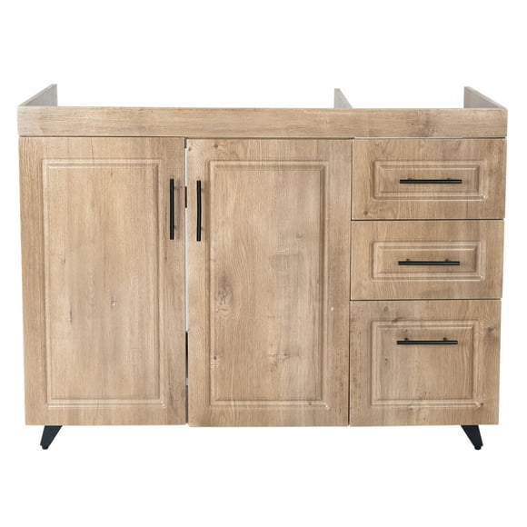 Mueble base de cocina nogal cajón derecho 98x49x90 cm (No Incluye Cubierta)