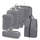 thumbnail image 5 of 6 x organizador de equipaje bolsas de almacenamiento de viaje artículos esenciales de viaje ropa de nailon bolsa de lavandería malla cremallera organi gris, 5 of 5