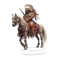 Bothyi - Letrero Acrílico De Jefe Indio 2D, Bohemio, Con Soporte Para Estantería De Fiesta