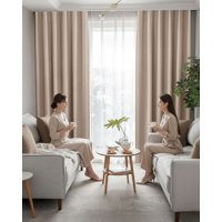 Mylhogar - Set De Cortinas Blackout Engomadas Modernas De Lujo