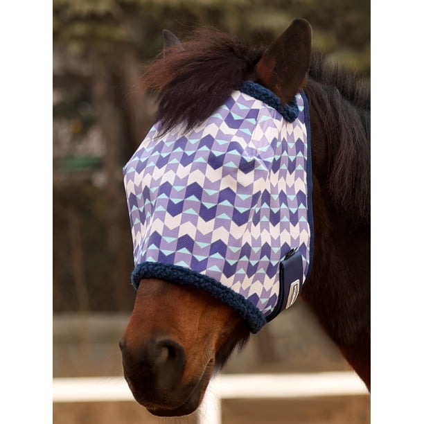 Máscara antimoscas para caballo Tackmore de malla transpirable con forro polar y protección UV