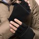 thumbnail image 3 of Guantes negros Guantes cálidos de concha de otoño e invierno Guantes cómodos para exteriores a prueba de frío, 3 of 6