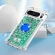 thumbnail image 3 of Funda Para Google Pixel 8 Pro Con Brillo Líquido, Protección Completa Y Soporte De Anillo Giratorio, 3 of 4