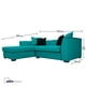 thumbnail image 4 of Seccional Valencia Chenille Tipo Lino Turquesa 3 Cuerpos, 4 of 4
