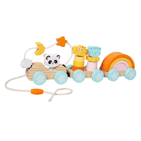 Magideal - Juguete Para Arrastrar, Juguete Para Bebé, Bloques De Construcción, Formas A Juego, Madera Para Caminar, Para Niños Pequeños, Bebés De 3 Años, Regalo