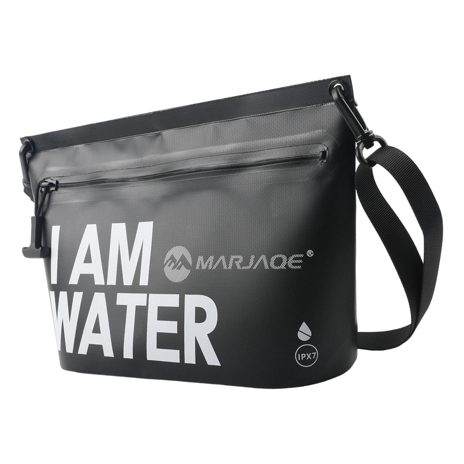 Magideal - Bolsa Impermeable Seca, Bolso Bandolera Impermeable, Bolso De Mano Para Mujer Y Hombre, Para Playa, Natación, Deportes Acuáticos, Camping, Senderismo. Negro