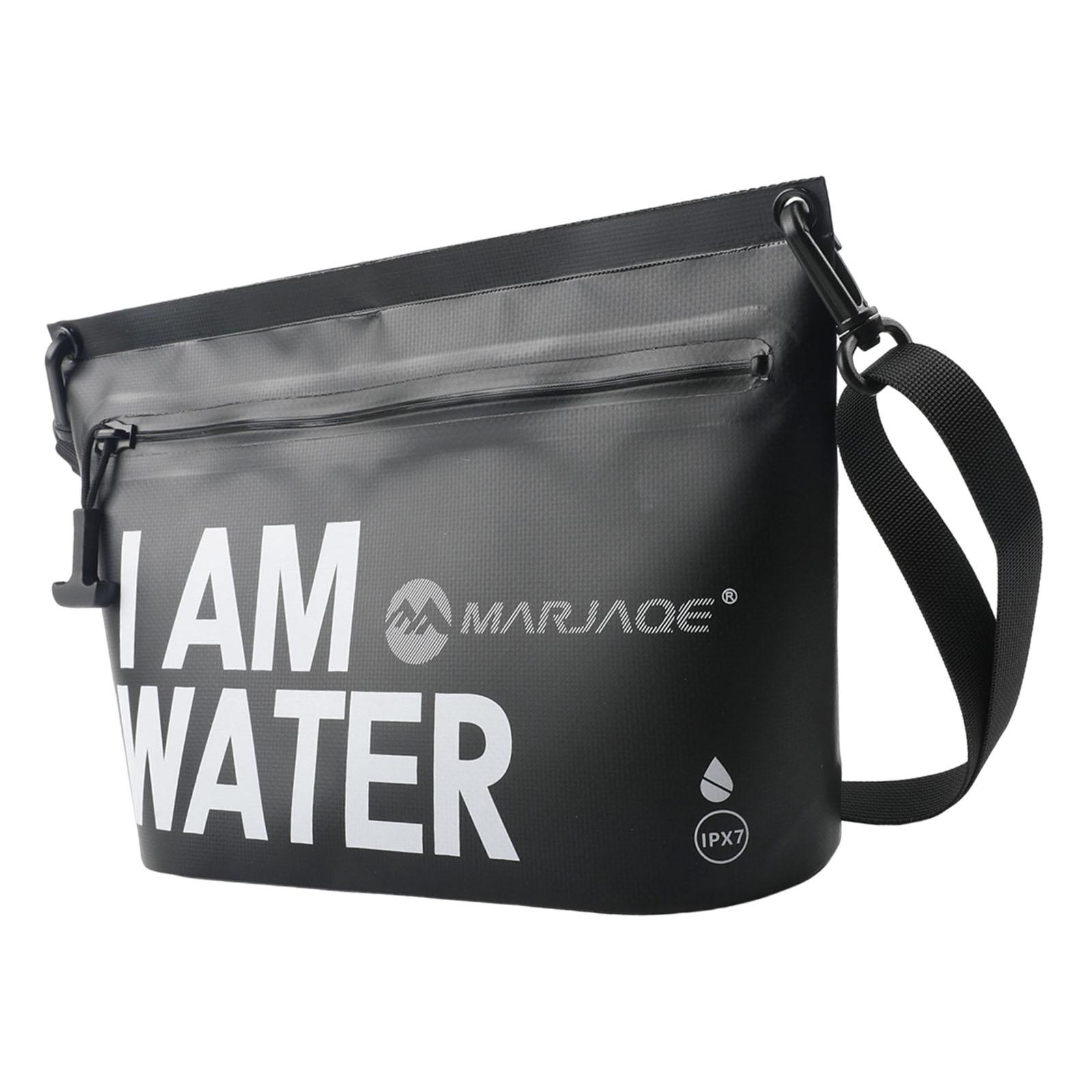 Magideal - Bolsa Impermeable Seca, Bolso Bandolera Impermeable, Bolso De Mano Para Mujer Y Hombre, Para Playa, Natación, Deportes Acuáticos, Camping, Senderismo. Negro