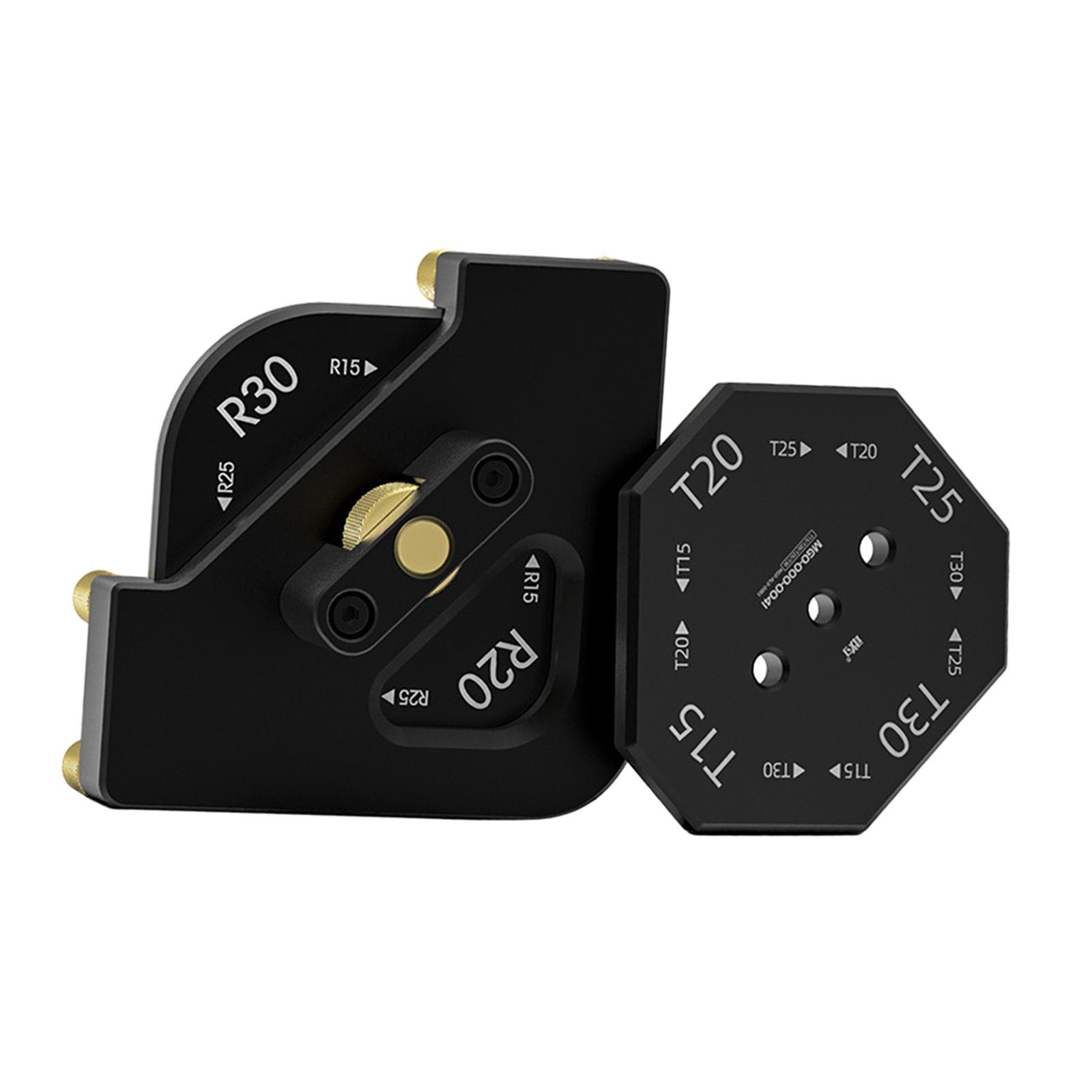 Magideal - Conjunto De Plantillas De Enrutador De Plantilla, Corte De Esquinas, Plantilla Rápida Y Duradera, Plantilla De Broca De Enrutador De Ángulo Portátil,