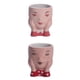 thumbnail image 1 of 2x Cara Flor Maceta Maceta Cabeza Maceta Figuras Mini Plantas Verdes, 1 of 5