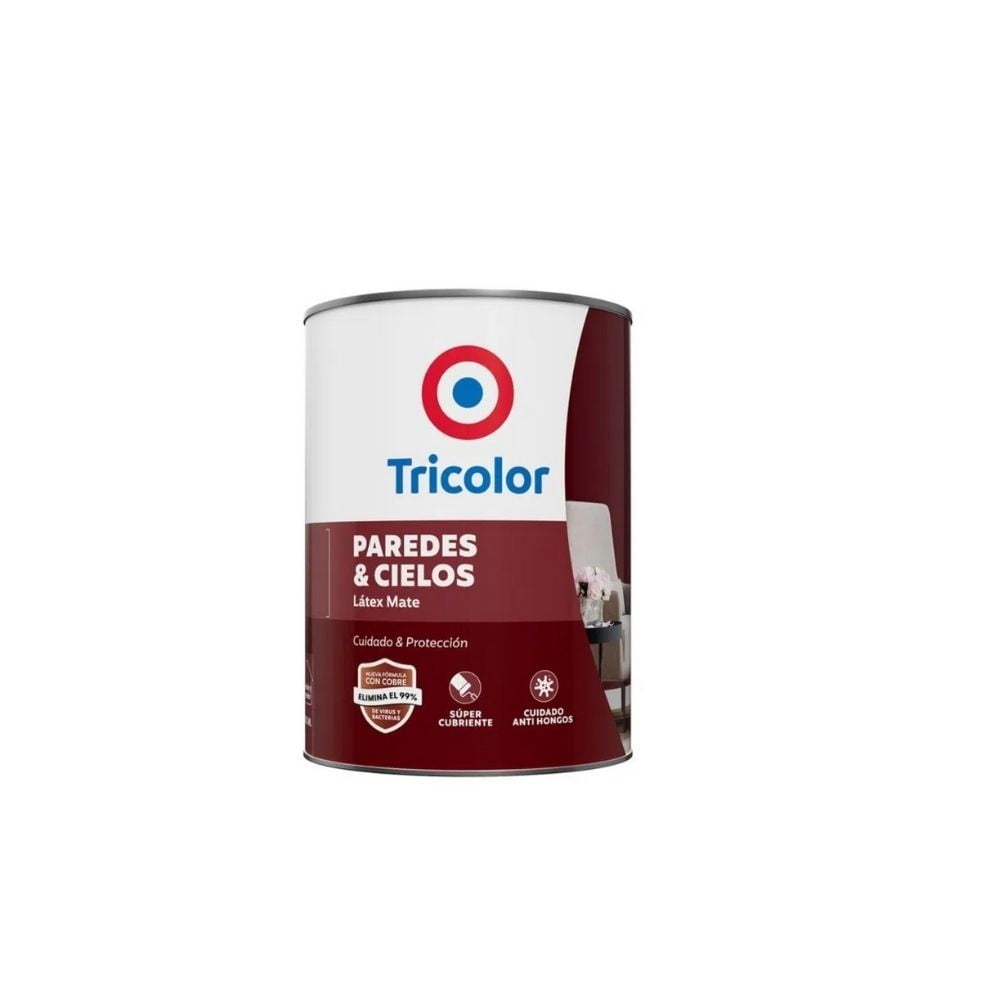 Tricolor - Látex Mate Paredes Y Cielos 900ml Blanco Perfecto