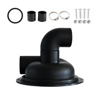 Magideal - Separador De Polvo Al Vacío, Tapa Separadora Ciclónica Con Codo, Plástico Para Carpintería, Bricolaje, Cubierta Ciclónica Fácil De Instalar, Colector , Negro