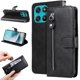 thumbnail image 3 of Funda tipo cartera para Motorola Moto G57/G57 Power 5G con bolsillo con cremallera y ranuras para tarjetas – Función de soporte Negro, 3 of 5