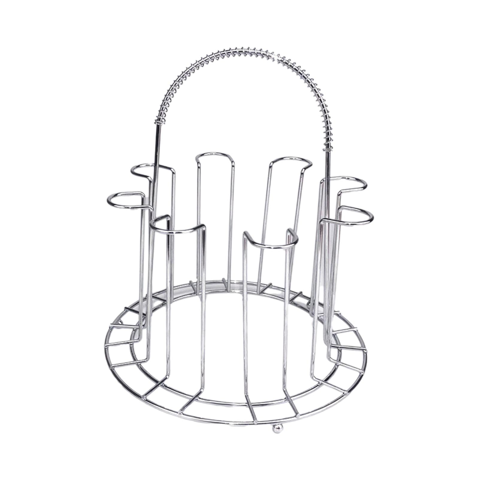 Bothyi - Organizador De Vasos De Acero Inoxidable, Soporte Para Vasos Con 8 Ganchos Para Encimera, Hogar