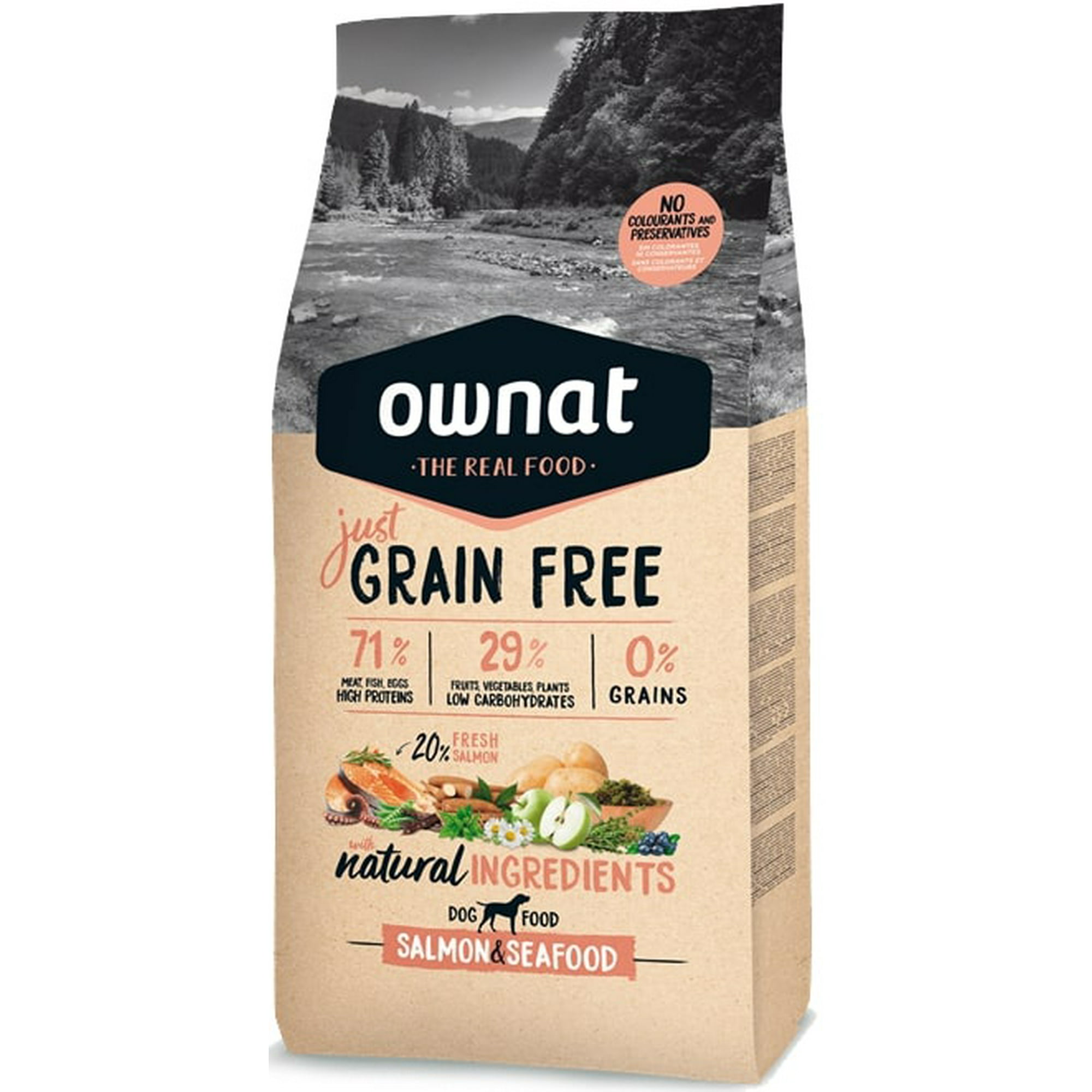 Ownat Just Perro - Alimento Para Perro Grain Free Salmon Y Mariscos 3 Kg