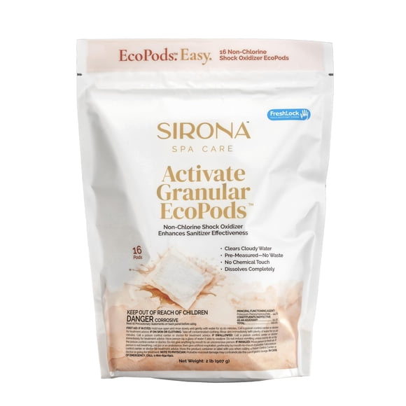 Sirona Activate EcoPods Granulares para el Cuidado del Agua de Spa, 16 unidades