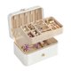thumbnail image 1 of Jewelry Box SONGMICS Funda de viaje con organizador de 2 capas, color blanco, 1 of 9