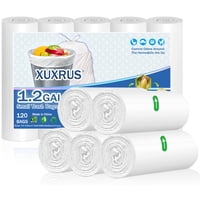 Bolsas De Basura Xuxrus De 5 L/1.2 Galones Para Inodoro, Oficina, 120 Unidades