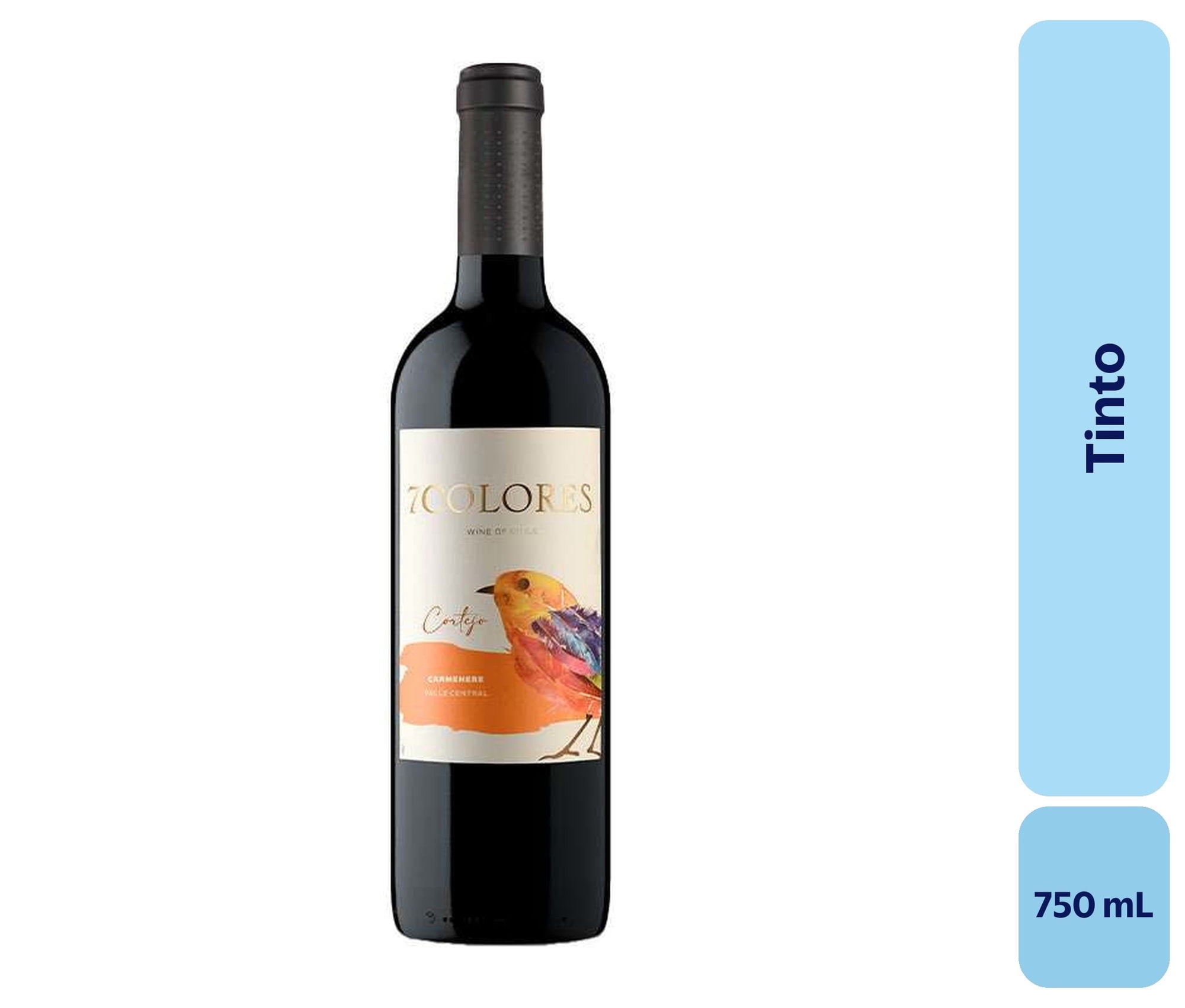 Vino Tinto Botella 750 mL 7 Colores
