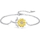 thumbnail image 1 of Pulsera Brazalete Plata Fina 925 Flor Girasol Tallo Mujer plateado Talla única, 1 of 6
