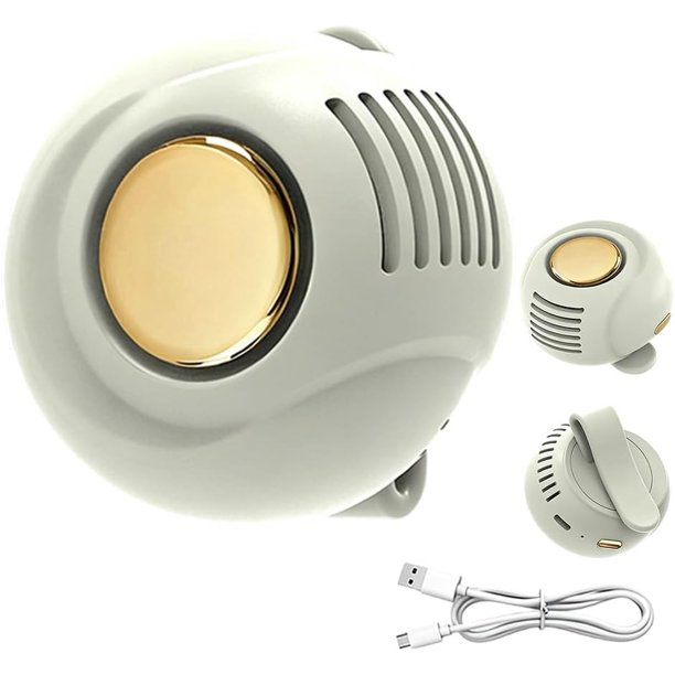 Miniventilador portátil silencioso sin aspas 2 pack clip camisa cintura 3 velocidades exterior