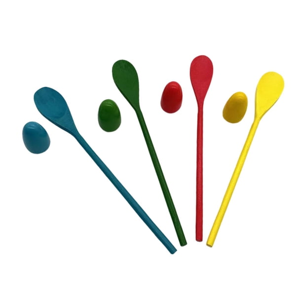 Juego de carreras con cuchara de huevo, juguete Montessori, juguete de día de campo, juguetes de jardín al aire libre, juego de carnaval para césped,