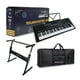 thumbnail image 1 of Teclado Musical 61 Teclas Ibrah Piano + Funda + Atril, 1 of 11
