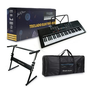 Ibrah Music - Teclado Musical 61 Teclas Ibrah Piano + Funda + Atril