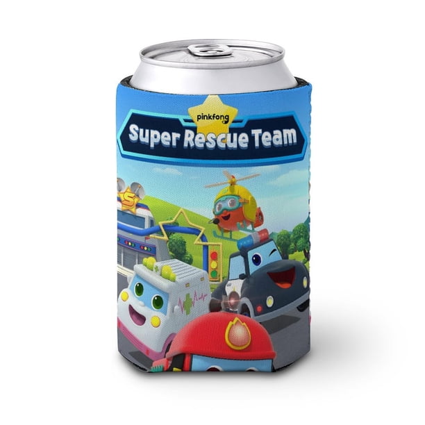 Super Rescate de Bomberos Funda enfriadora de latas, aislante de bebidas para mantener frías o calientes, funda térmica plegable para latas, portabebidas reutilizable
