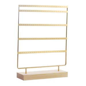 Ioensy - Soporte Para Pendientes De 5 Niveles, Soporte Para Exhibición De Pendientes Para Fotografía De Encimera, Dorado