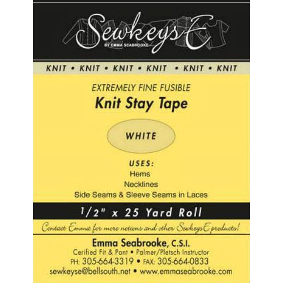 Cinta de refuerzo Field's Fabrics 1,3 cm Rollo de 25 yd Blanco