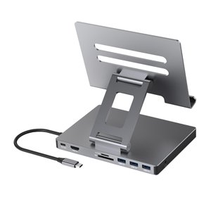 Bothyi - Soporte De Aleación De Aluminio De Estación De Acoplamiento Para Oficina De Equipos Electrónicos De Teléfono 8 En 1